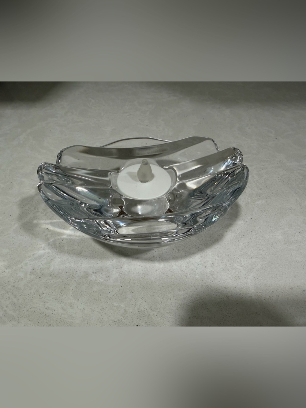 This is an Orrefors crystal "Precious" votive candle holder - just one